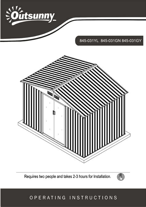 metal shed installation instructions